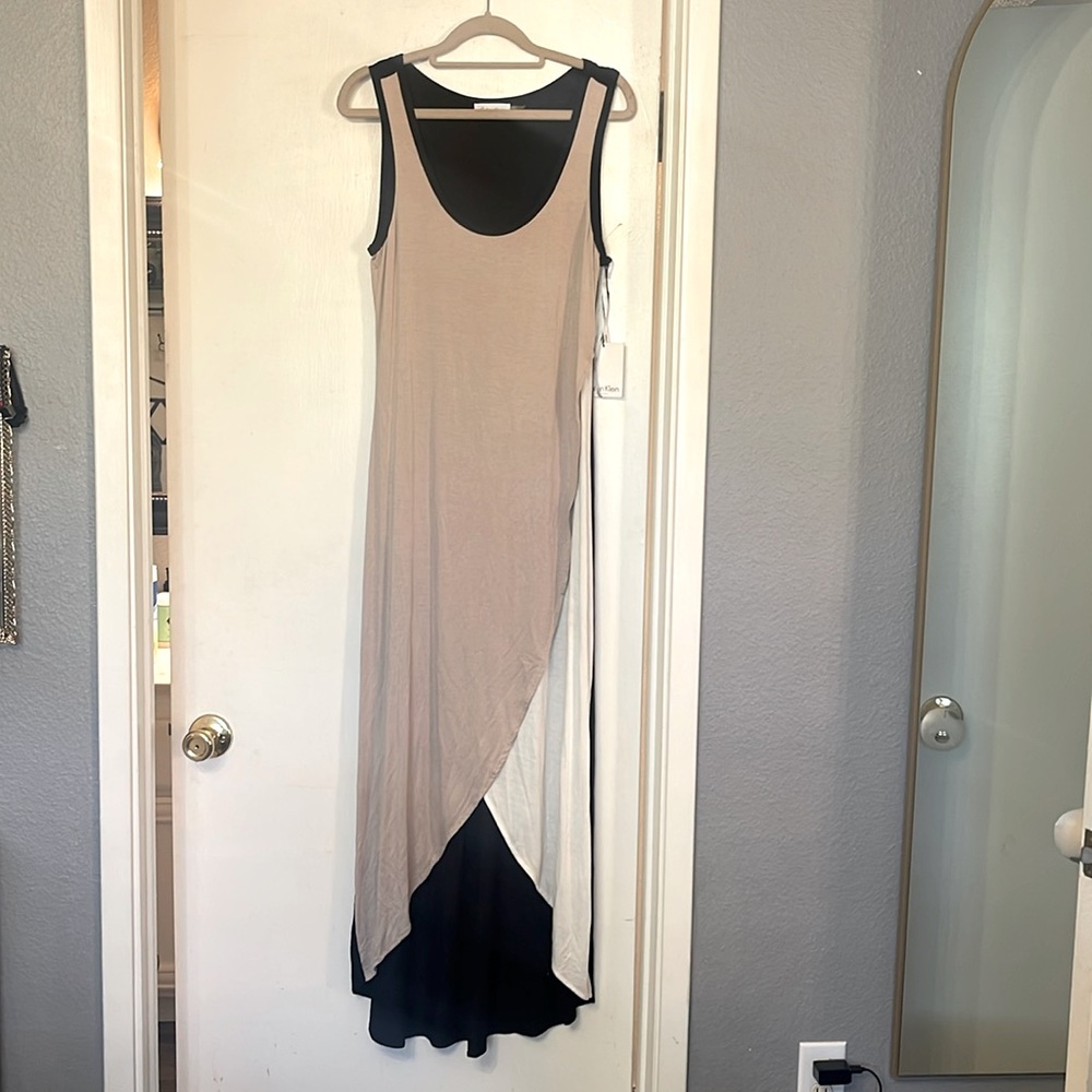 Calvin Klein NWT Tri color maxi dress sleeveless